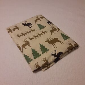 Remington Deer & Pine Flat Sheet Masculine Lodge Outdoorsy